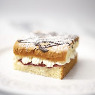Eggless Fresh cream and Jam Slices