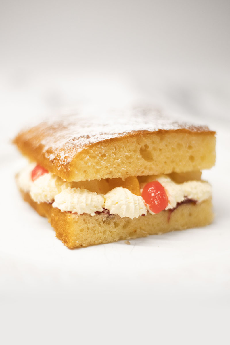 Gluten Free Fresh Cream and Fruit and Jam Slices