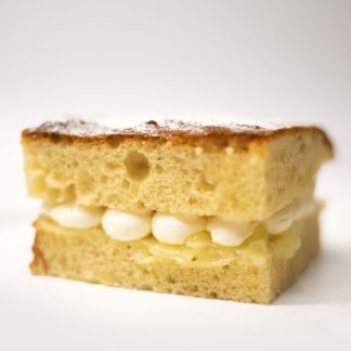 Victoria Sponge with Lemon Buttercream Slices